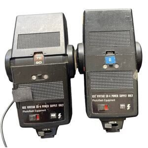 Vivitar SB-4 283 Auto Thyristor + Sensor Shoe Mount Flexible Arm Camera Flash